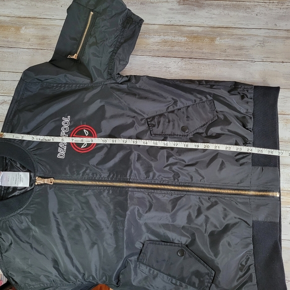 Deadpool Tacos Black Bomber Jacket Large - Picture 15 of 16